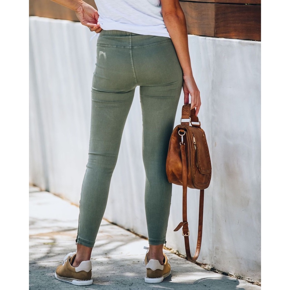 LAST ONE - PIPER JEGGING OLIVE - Picture 4 of 8